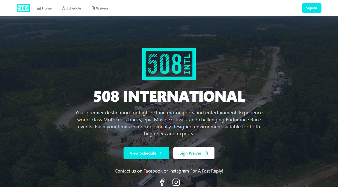 Website screenshot for 508 International