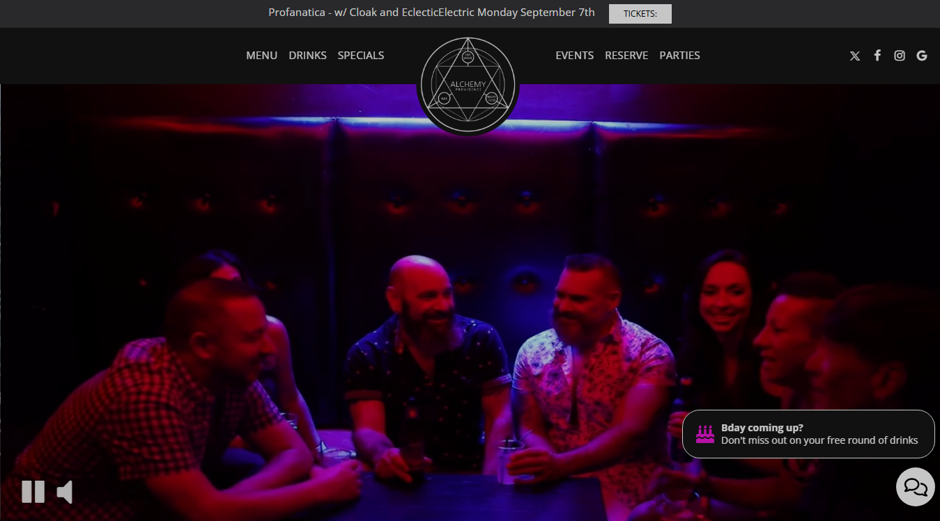 Website screenshot for Alchemy