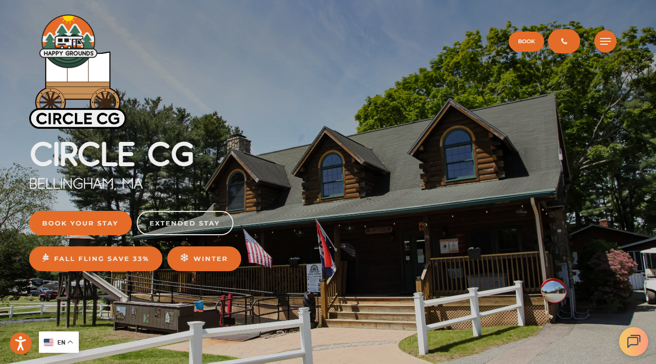 Website screenshot for Circle CG Farm Campground