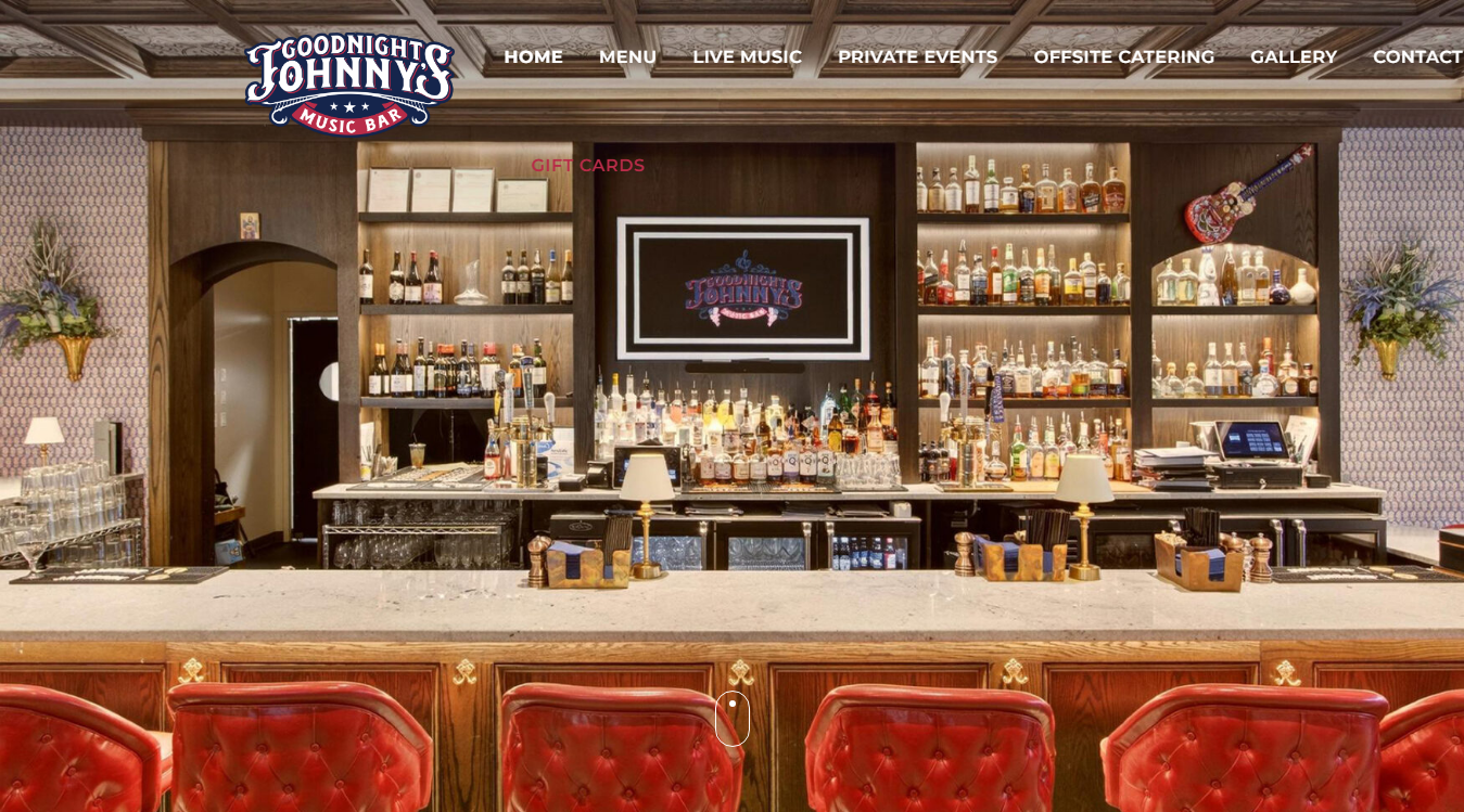 Website screenshot for Goodnight Johnny's American Music Bar