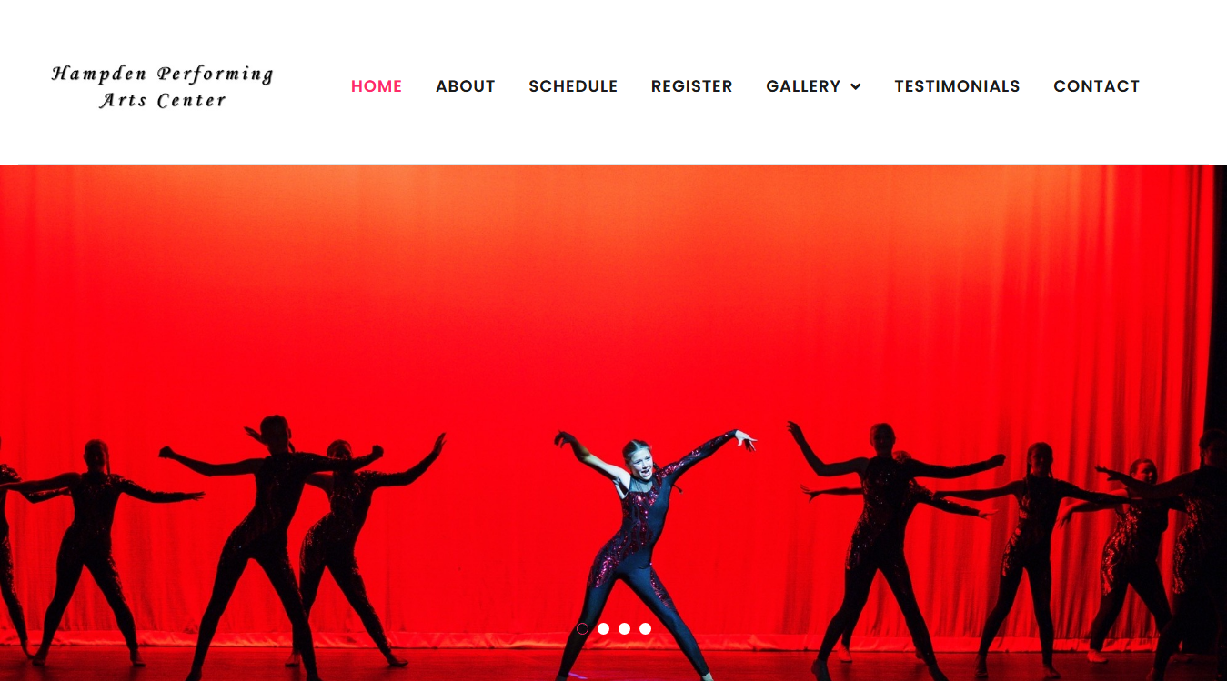 Website screenshot for Hampden Performing Arts Center
