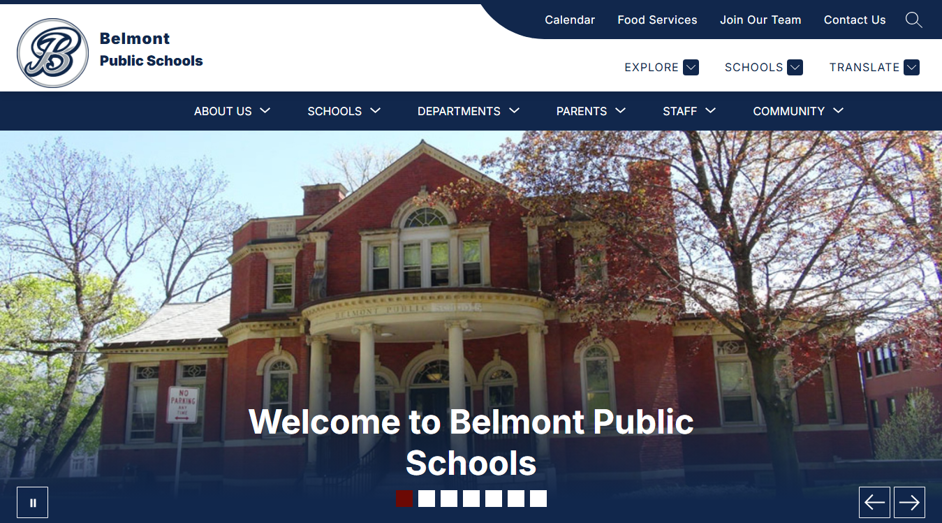 Website screenshot for Harris Field