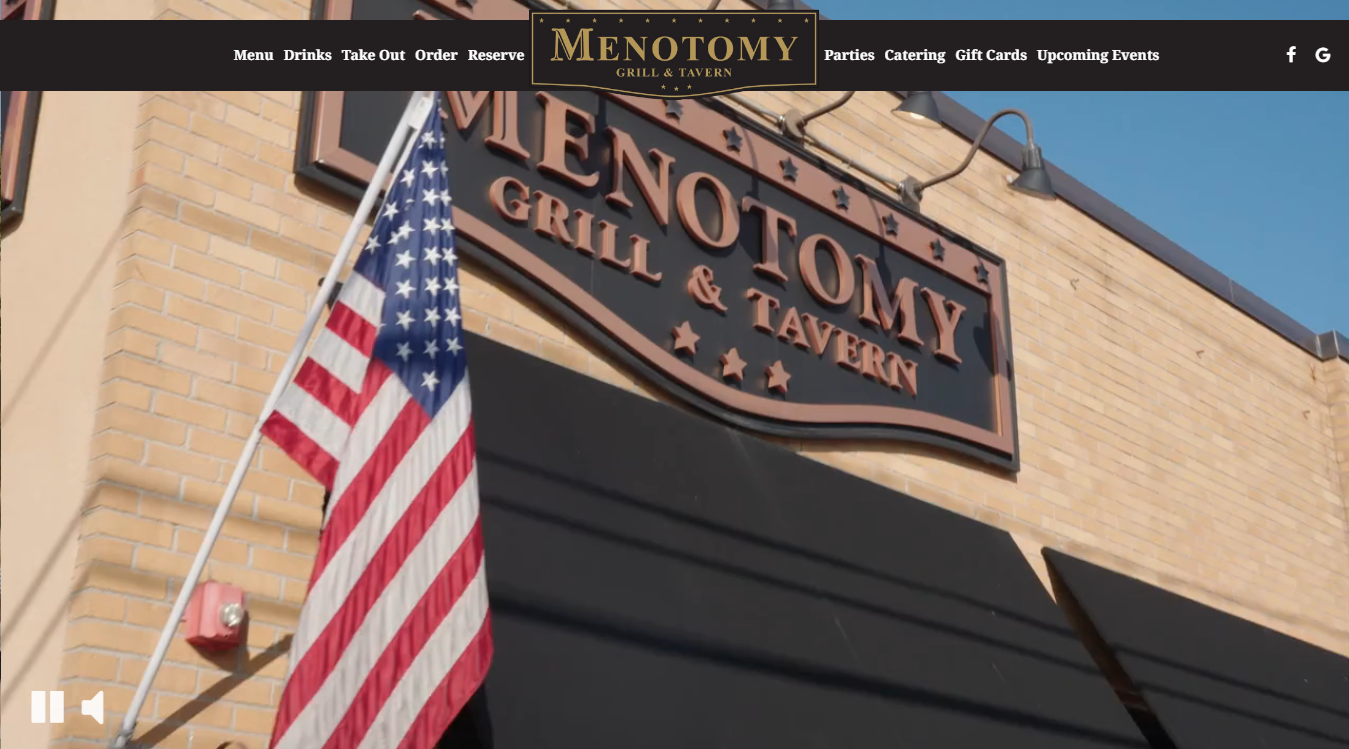 Website screenshot for Menotomy Grill & Tavern