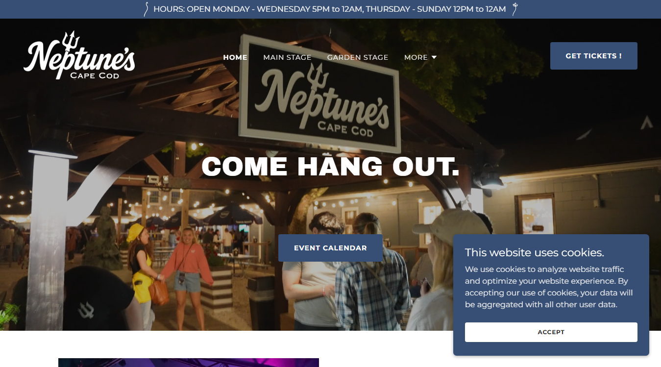 Website screenshot for Neptune's