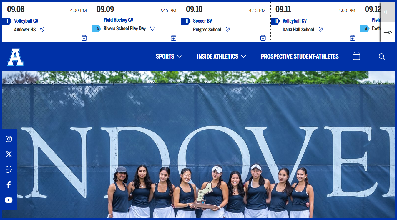 Website screenshot for Phelps Stadium