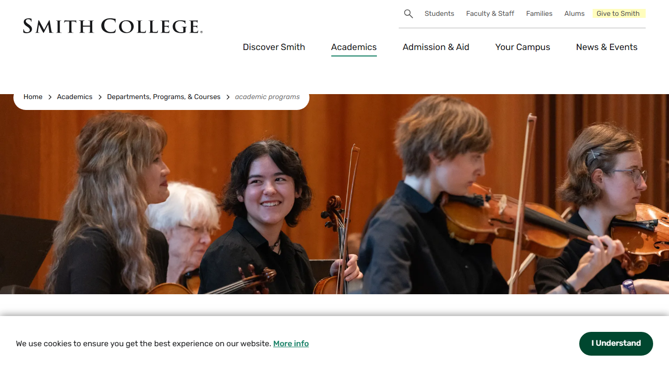 Website screenshot for Sage Hall
