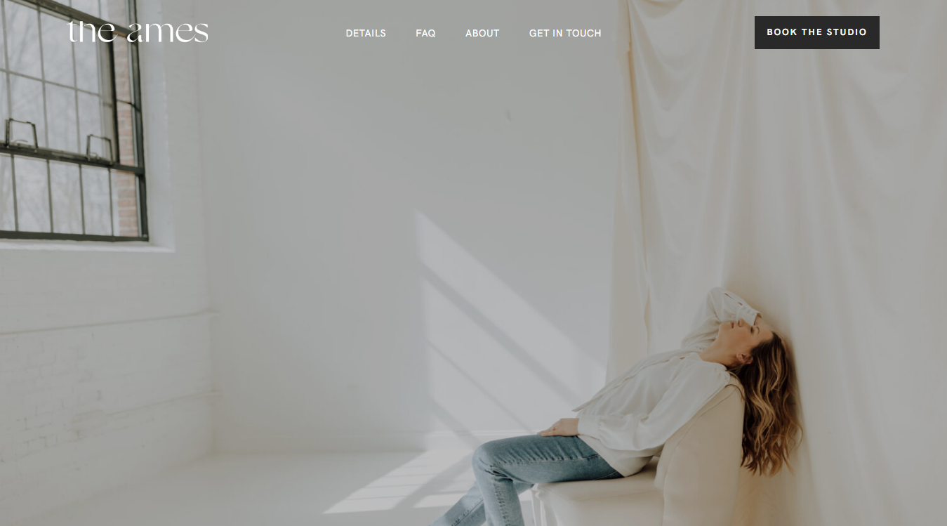 Website screenshot for The Ames Studio