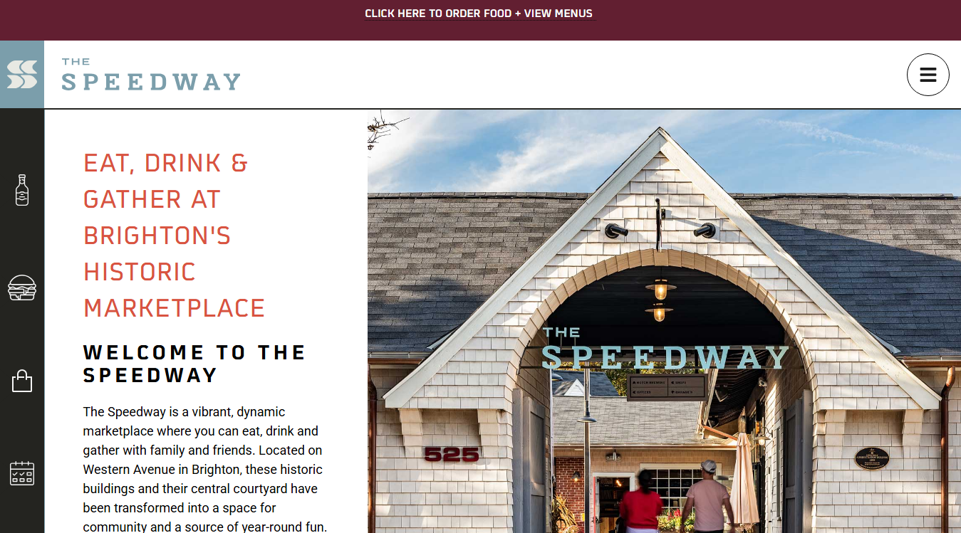 Website screenshot for The Charles River Speedway