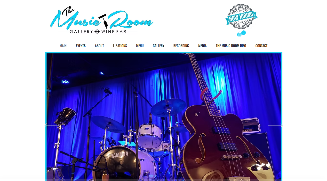 Website screenshot for The Music Room Cape Cod